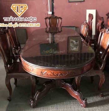 Thu mua bộ bàn ăn 6 ghế gỗ cũ xưa cổ giá cao tại TPHCM