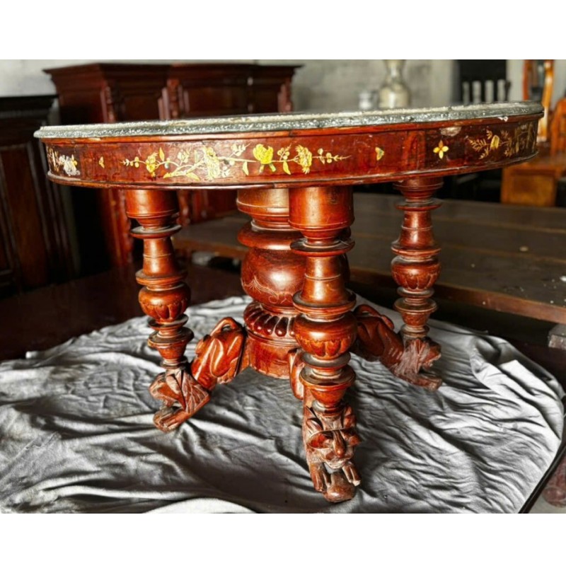 Bàn Tròn Mặt Đá Chân Sư Tử Hàng Giá Rẻ Sưu Tầm 