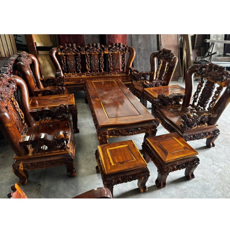 Bộ Bàn Ghế Gỗ Cẩm Lai Tay 16 - Thu Mua Bàn Ghế Gỗ Cẩm Lai Tay 16