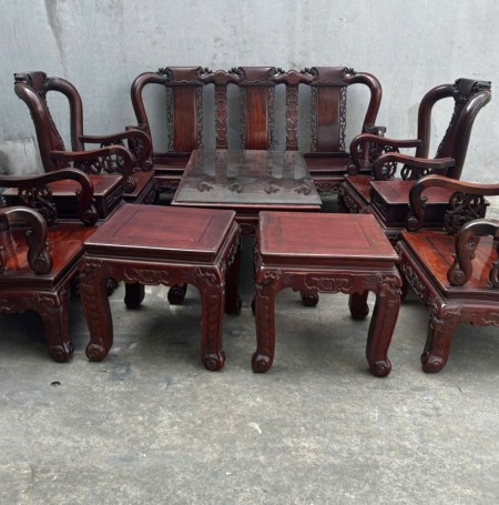 Bộ Bàn Ghế Salon Cẩm Lai Tay 9 – 10 Món Thanh Lý Giá Rẻ