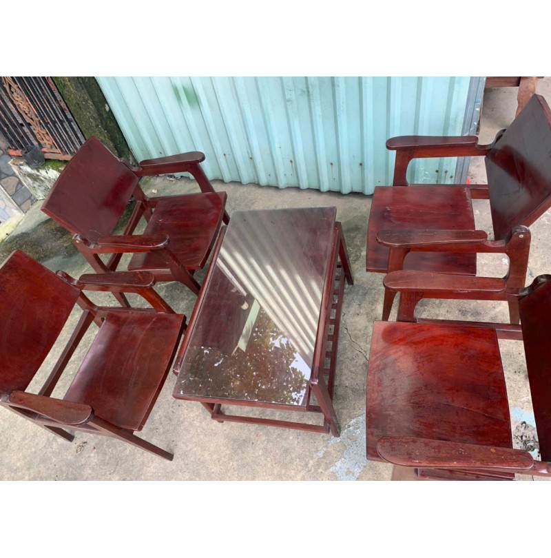 Bộ Bàn Ghế Salon Cóc Gỗ Đỏ Xưa Hàng Decor Giá rẻ 