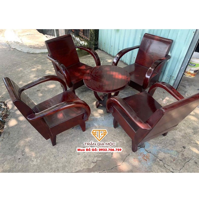 THU MUA BỘ BÀN GHẾ SALON THÙNG GỖ ĐỎ CŨ XƯA GIÁ CAO
