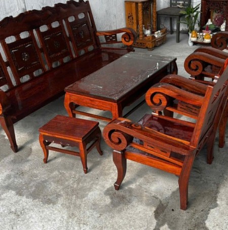 Bộ Salon Tay Cuộn Gỗ Cẩm Lai - Thu Mua Salon Tay Cuộn Gỗ Cẩm Lai 