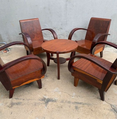 Bộ Salon Thùng Thân Cẩm Lai Mặt Gỗ Đỏ Hàng Xưa Lâu Năm