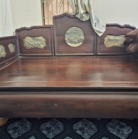 Sập 3 Thành Gỗ Cẩm Lai Lối Tàu Cổ Xưa