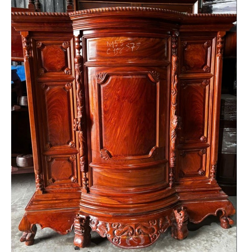 TỦ THỜ GỖ ĐỎ BỤNG PHỆ THANH LÝ - THU MUA TỦ THỜ GỖ CŨ TẠI QUẬN 6